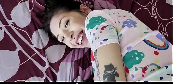  Tattooed Step Daughter Gets Caught Playing With Her Pussy By Daddy